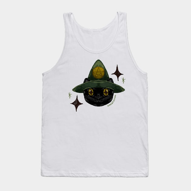 Bub, The Familiar Cat | Sticker Version Tank Top by ghostieking